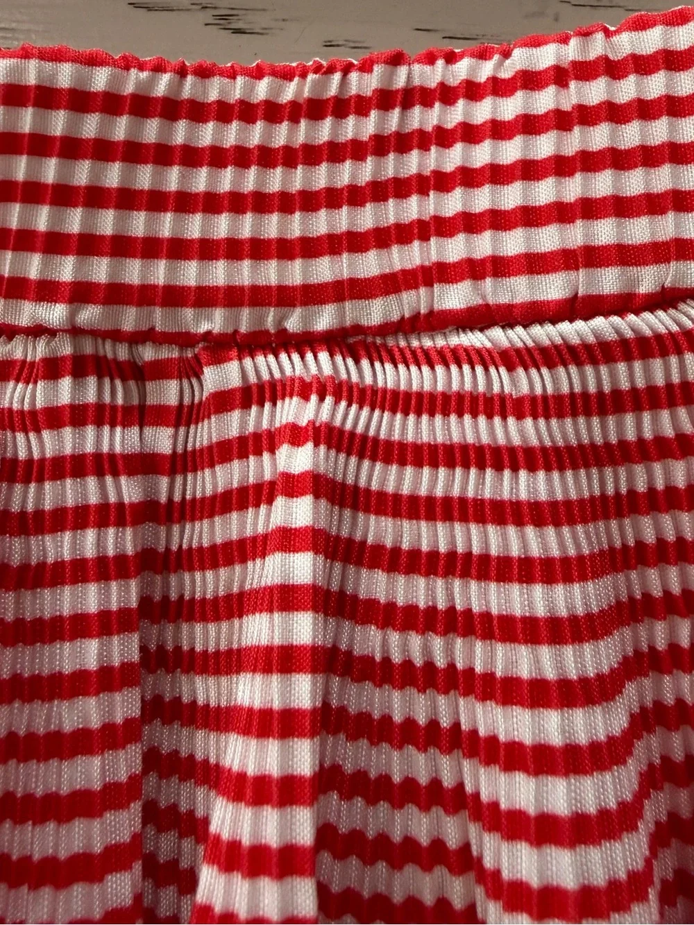 Disney Minnie Mouse White Top Red Striped Ruffle Tiered Skirt Matching Set 4T